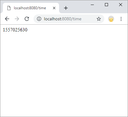 web browser containing a single number
