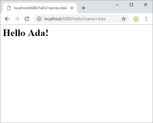hello Ada webpage