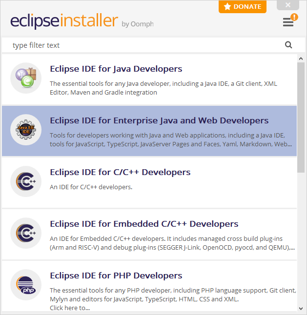 Eclipse installer