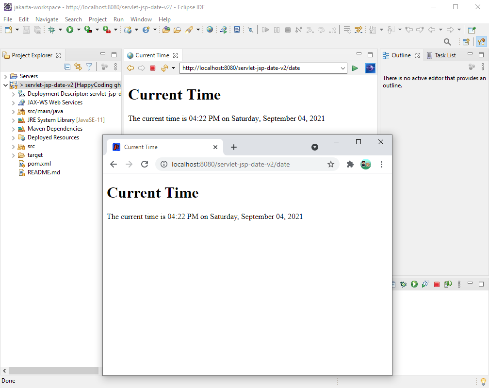 tomcat 10 server running