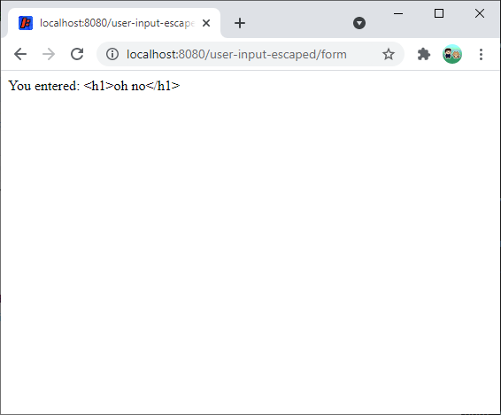 html escaped in page