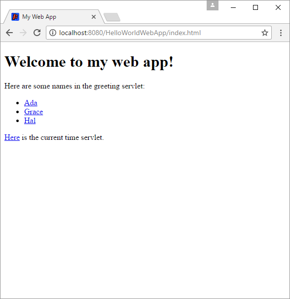 static page in dynamic web app