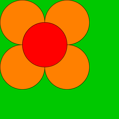 flower in upper-left corner