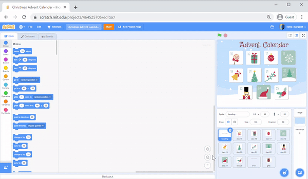 Step 2 scratch holiday calendar