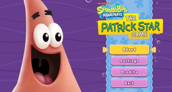 Patrick Star Game User Interface