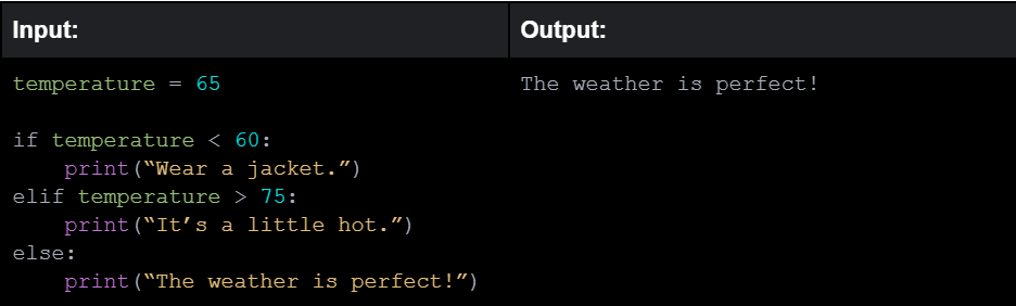 python conditional statement