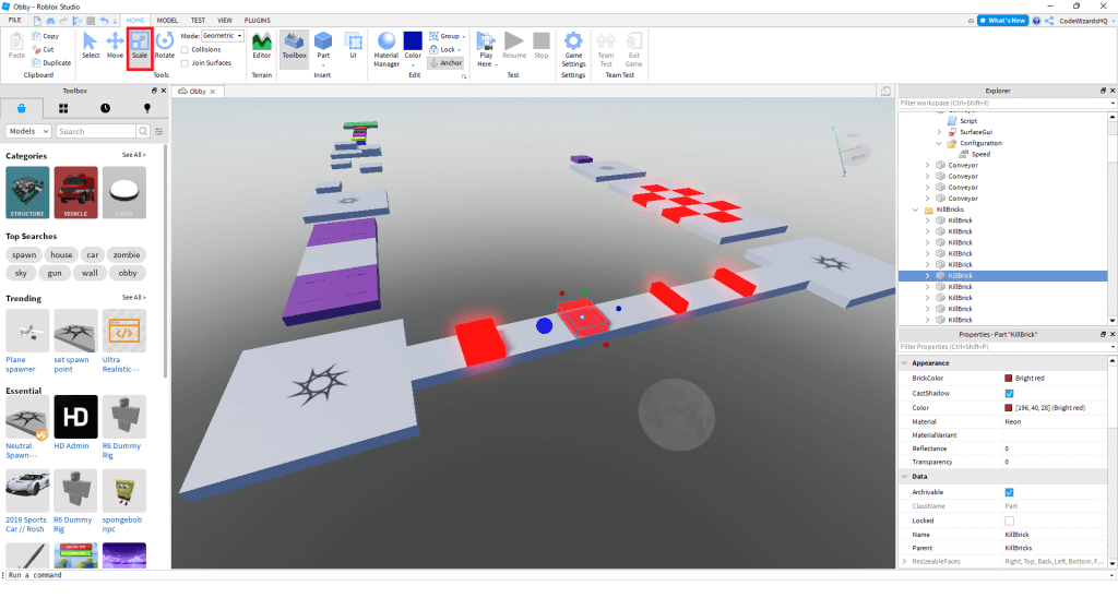 Make a roblox obby game step 8