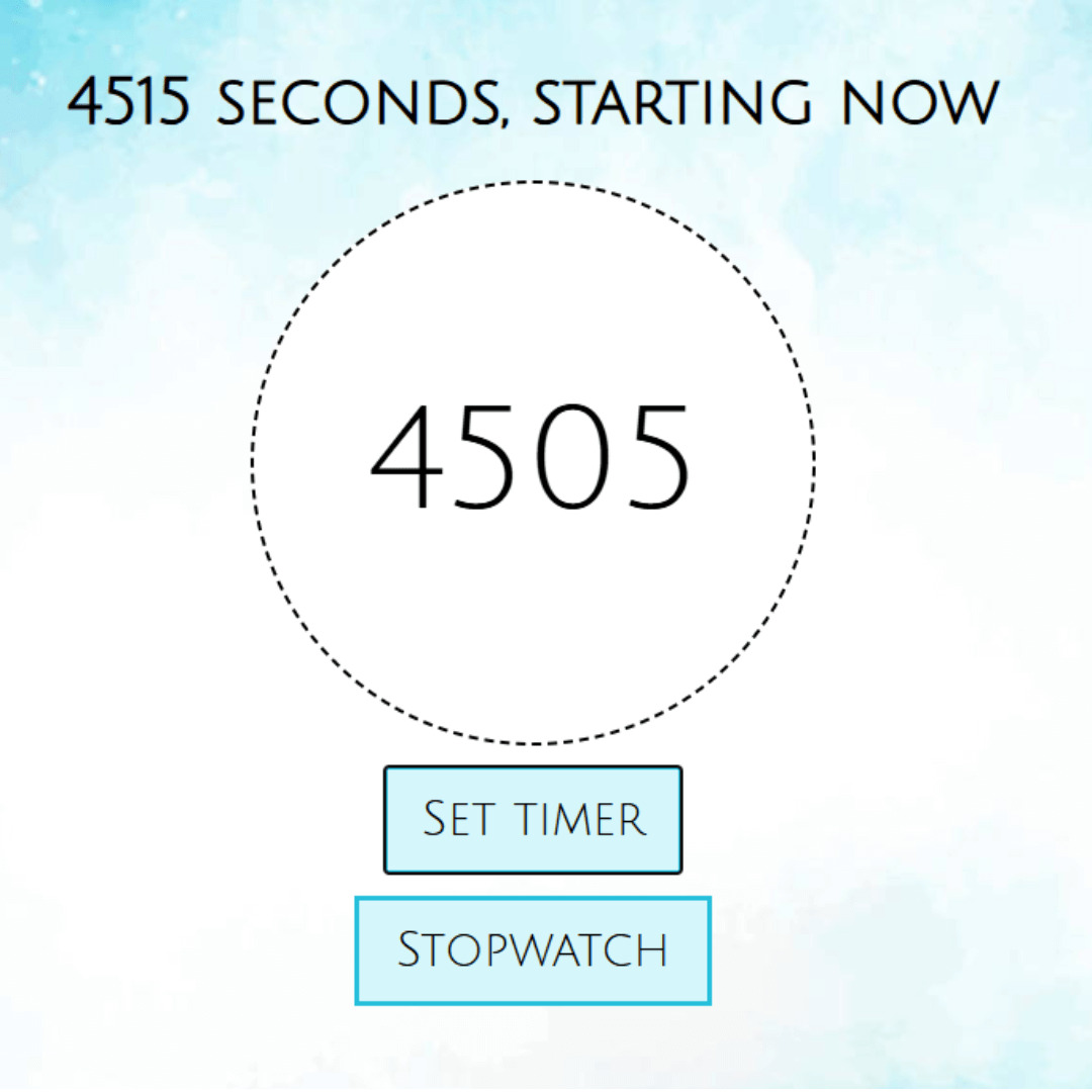 Charvi's timer project