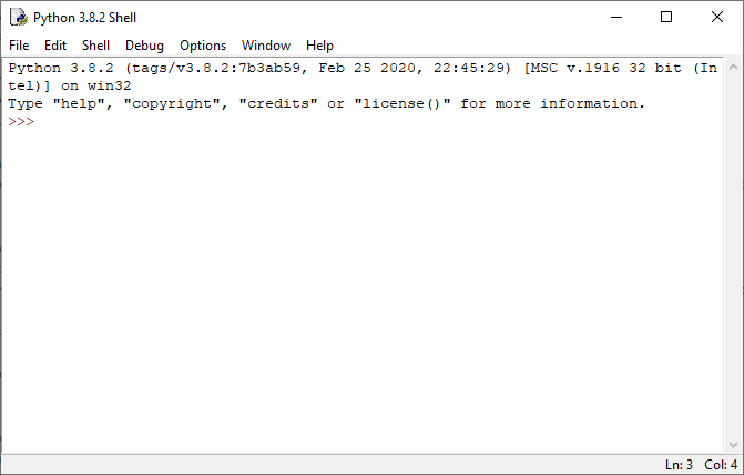 Python Idle Shell