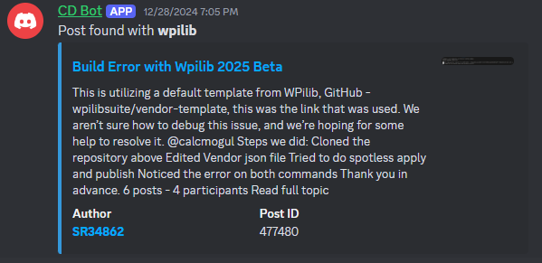 Chief Delphi Bot Screenshot 1