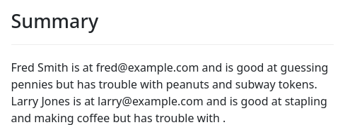 Screenshot of data-objects example