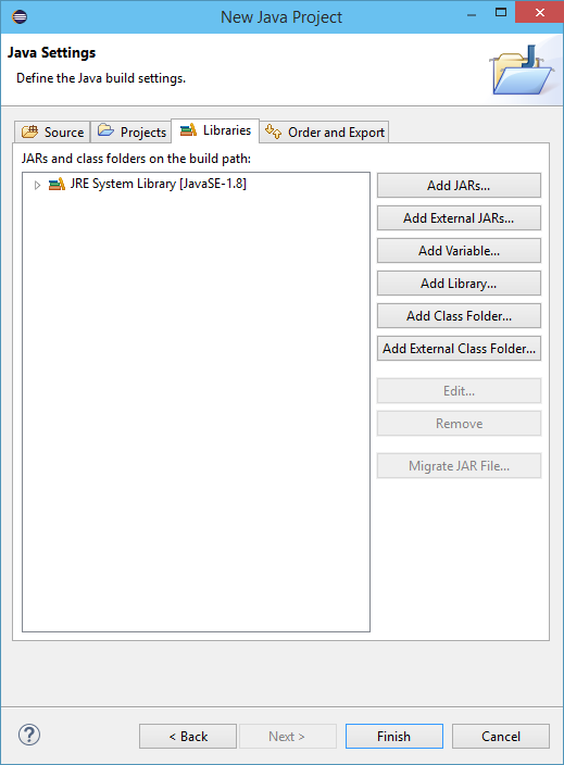 Select Libraries tab