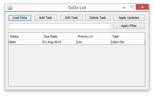 App showing the calculated value for the Done column