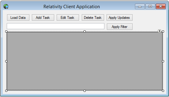 The newly added textbox and button