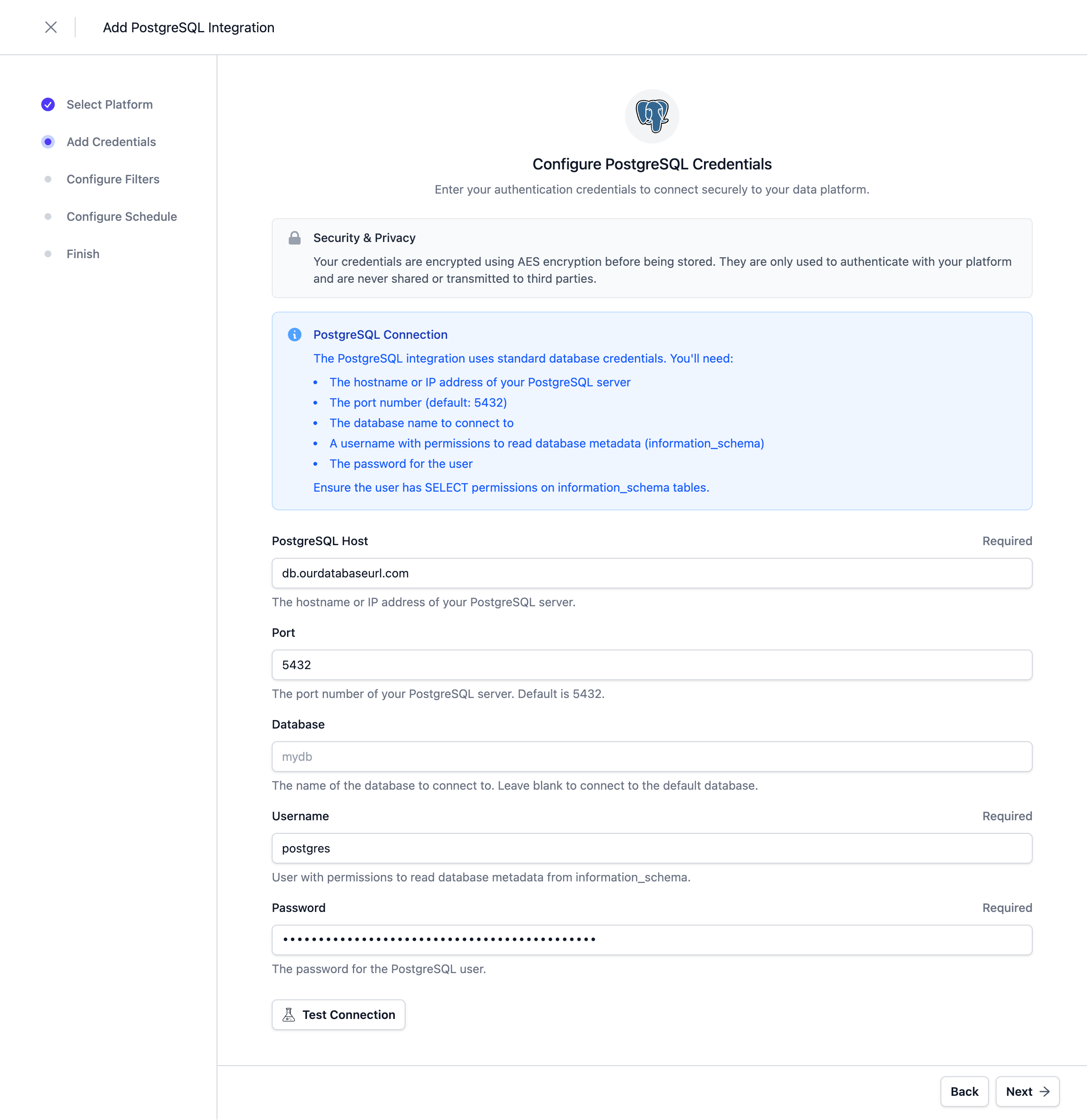 Configure the Credentials