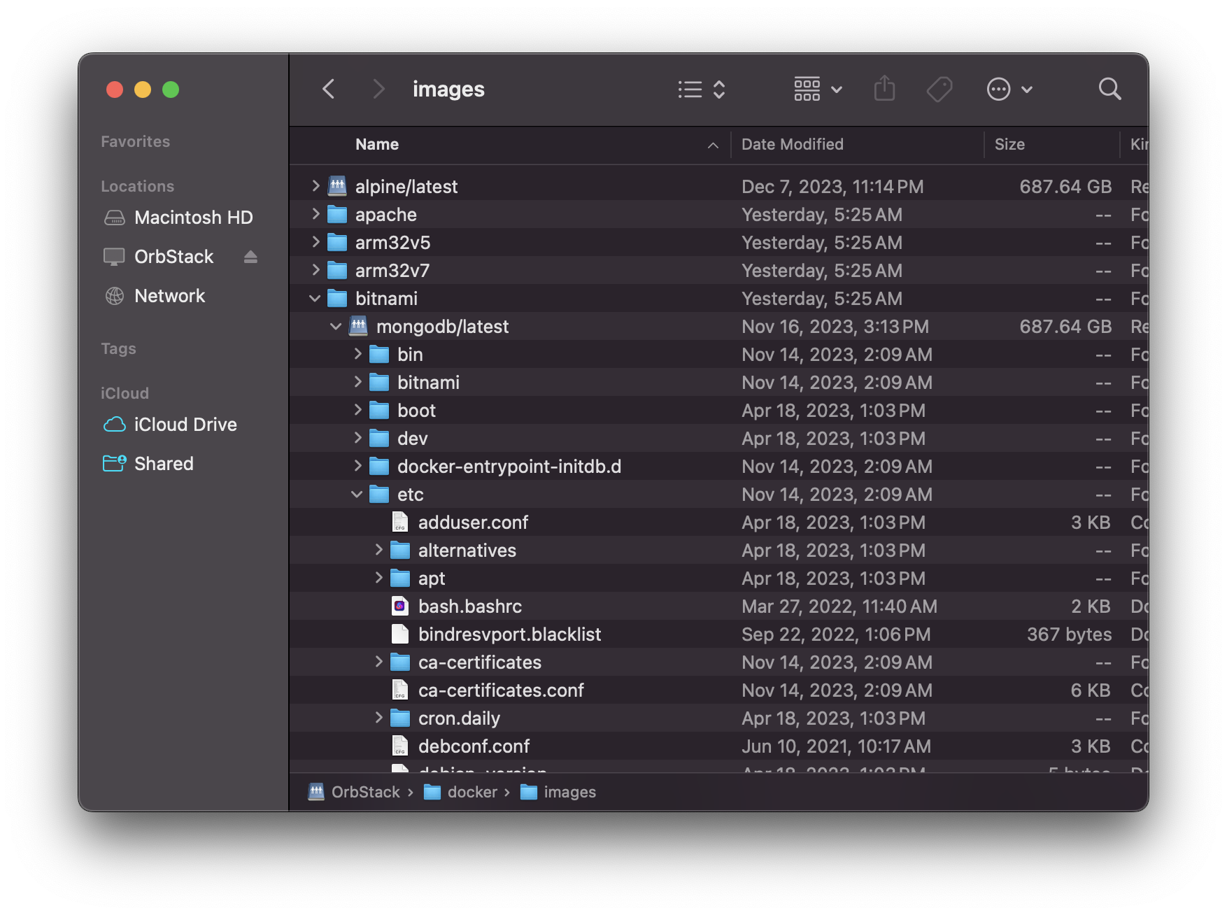 Image files in Finder