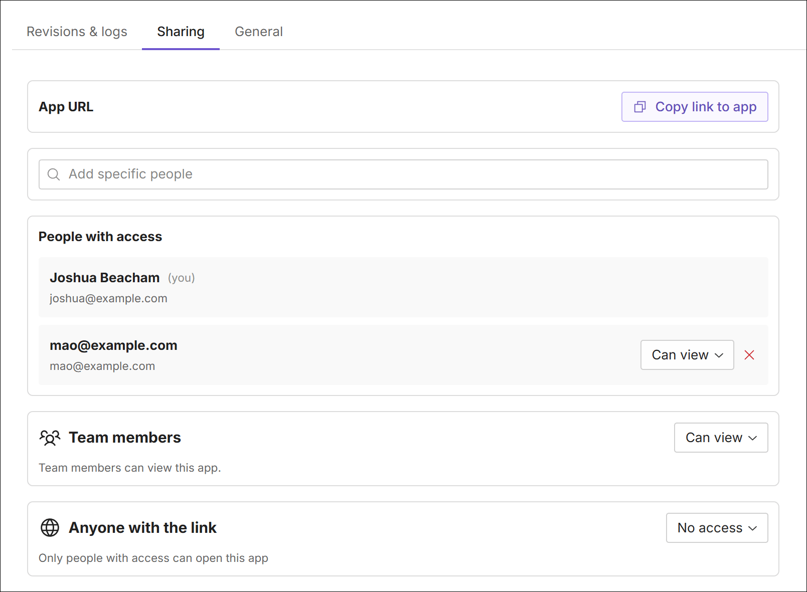 A user has individual view permission and team members are set to can view