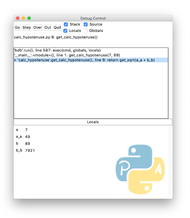 Python IDLE Debug code