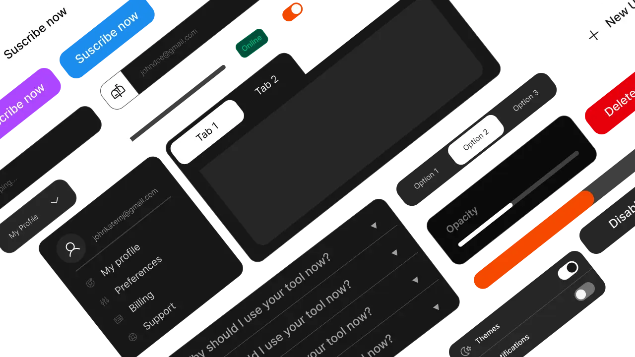 Illustration components dark