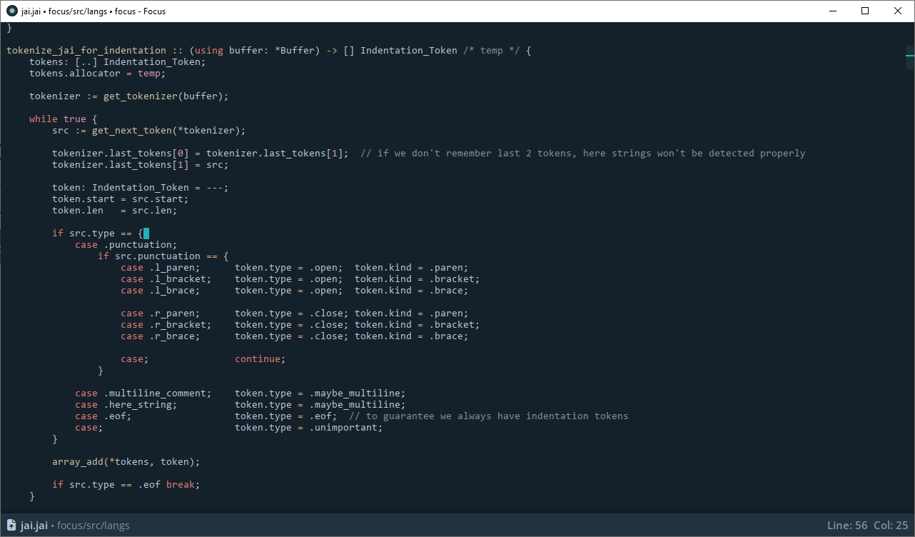 Focus Editor Screenshot