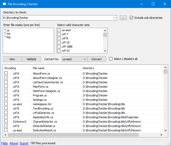 File Encoding Checker Form Preview form image