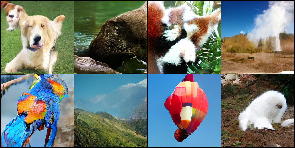 8 samples of generated images