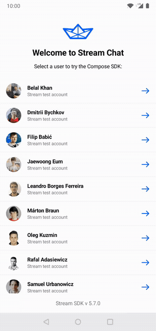Compose UI Components Sample App Preview