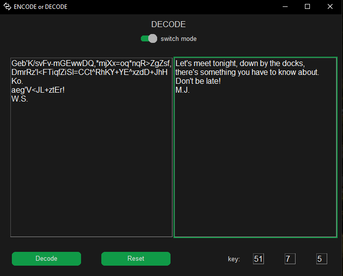 EncodeDecode GUI - Screenshot 2