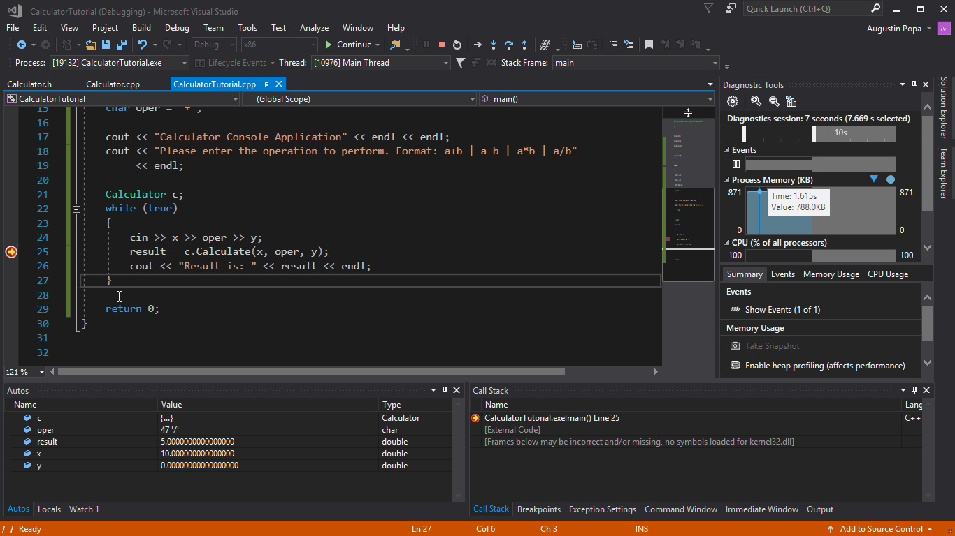 Hover to view current variable values Short video showing the tooltip that appears when you hover over a variable. The tooltip displays the variable's value.