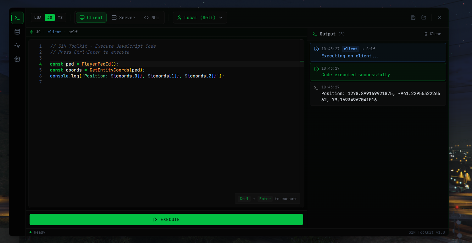 JavaScript Code Execution