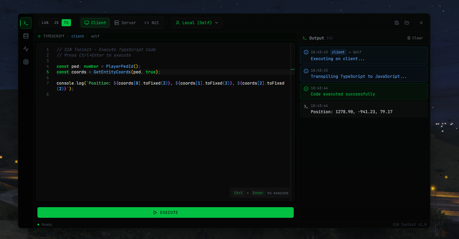 TypeScript Code Execution