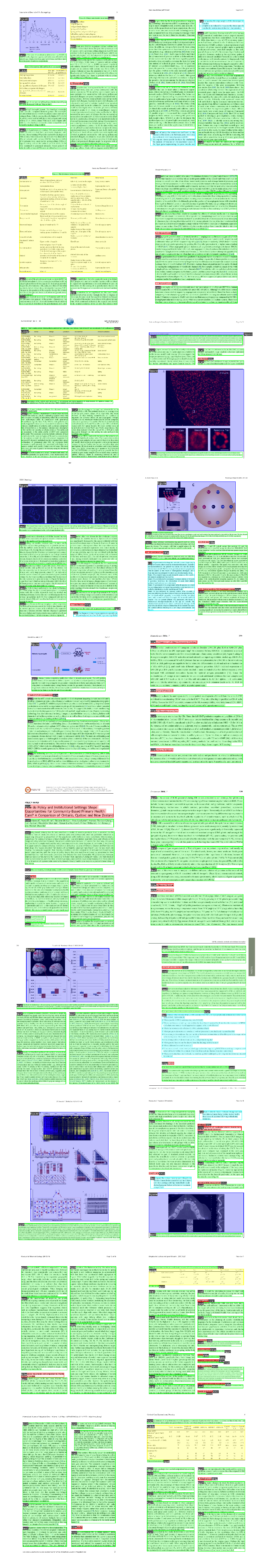 Annotations of 20 sample pages alt text