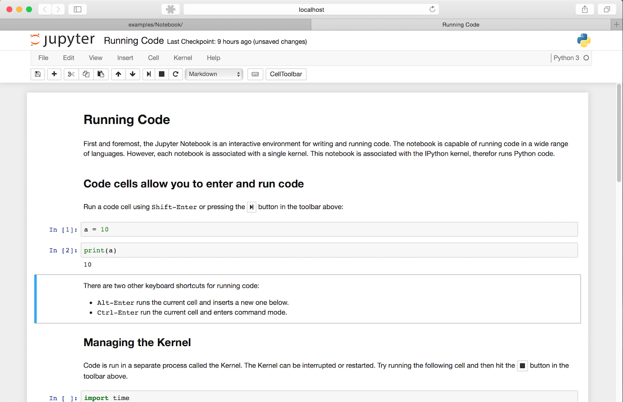 Jupyter notebook example Jupyter notebook example