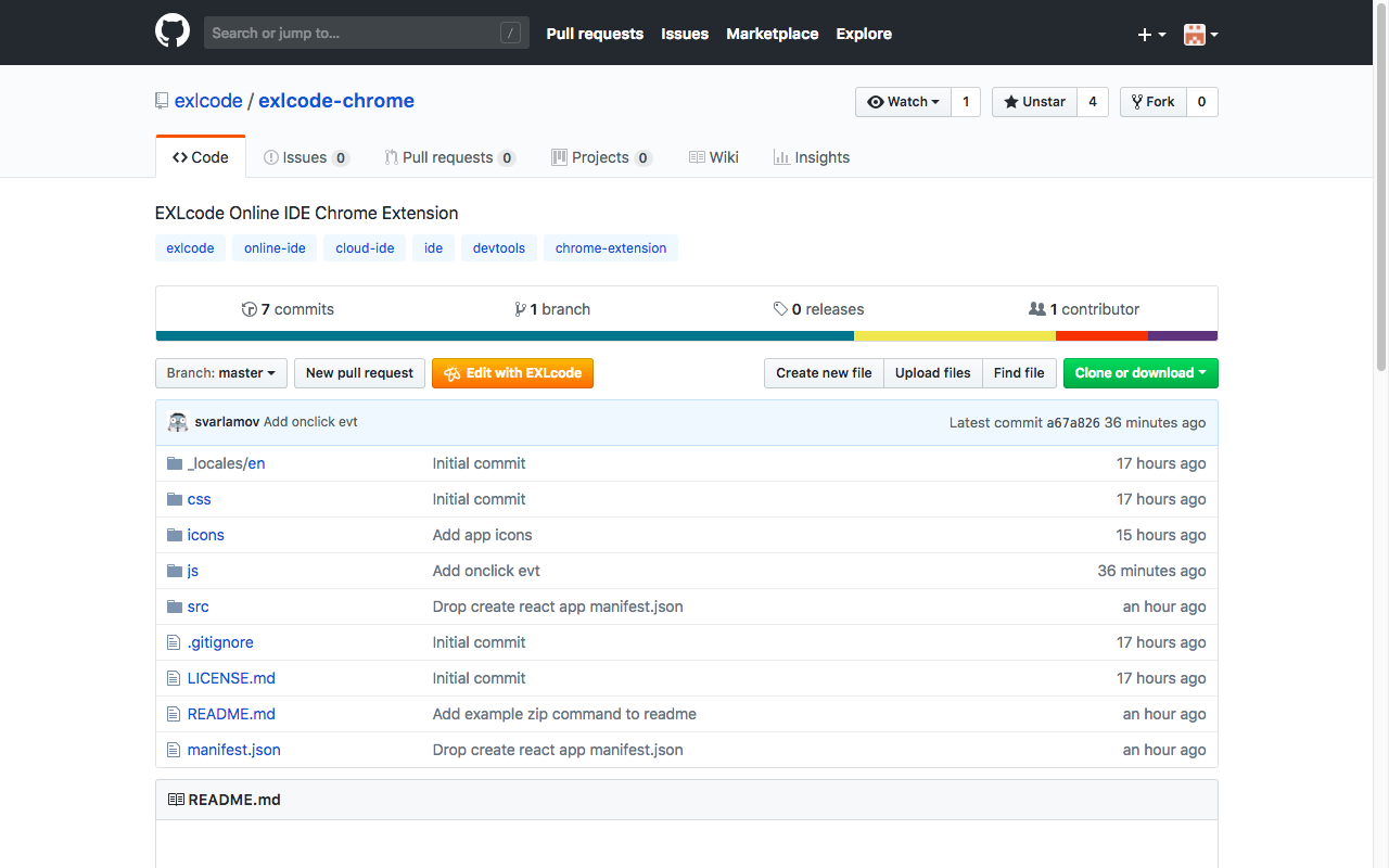 EXLcode Chrome Extension - GitHub Edit with EXLcode