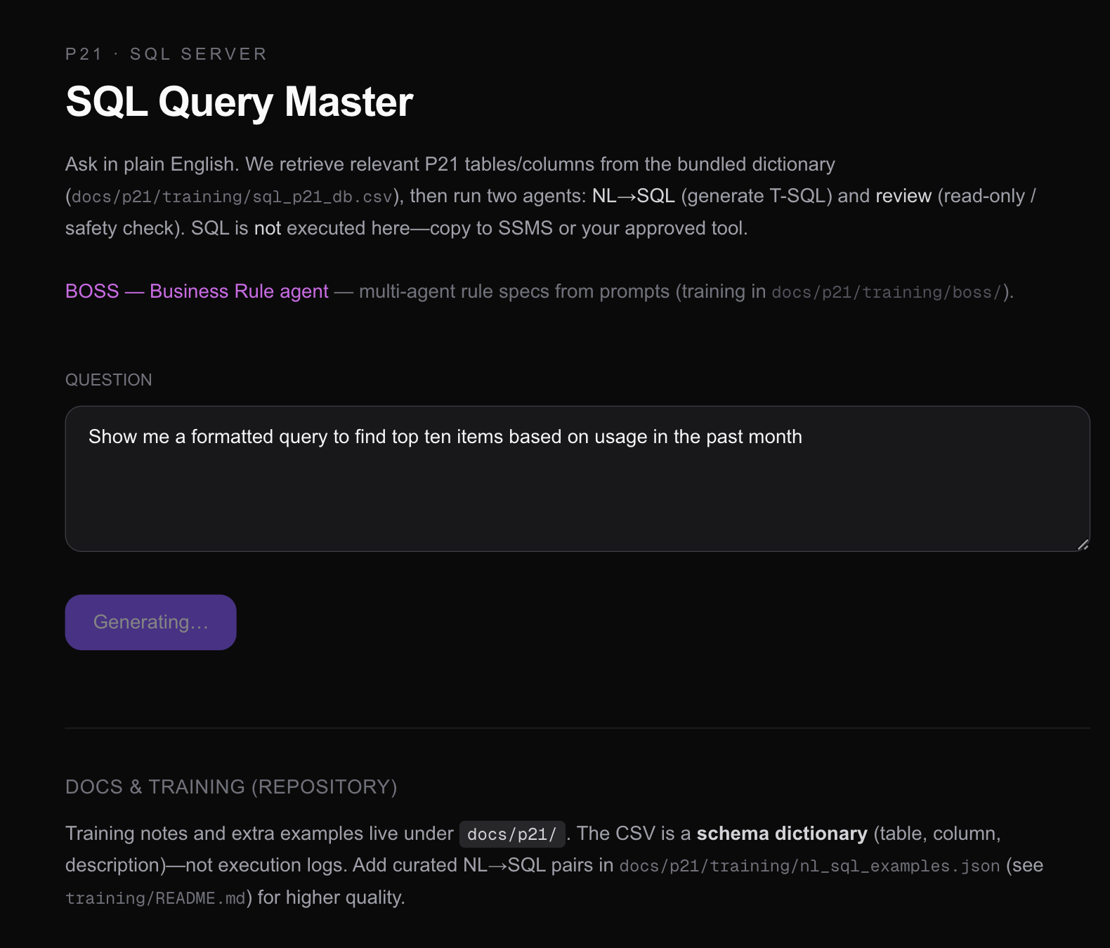 7- SQL Query Master — question and output
