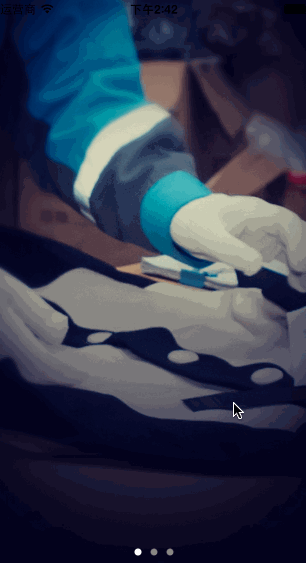 Screenshot of sample application on iPhone Sample application screenshot