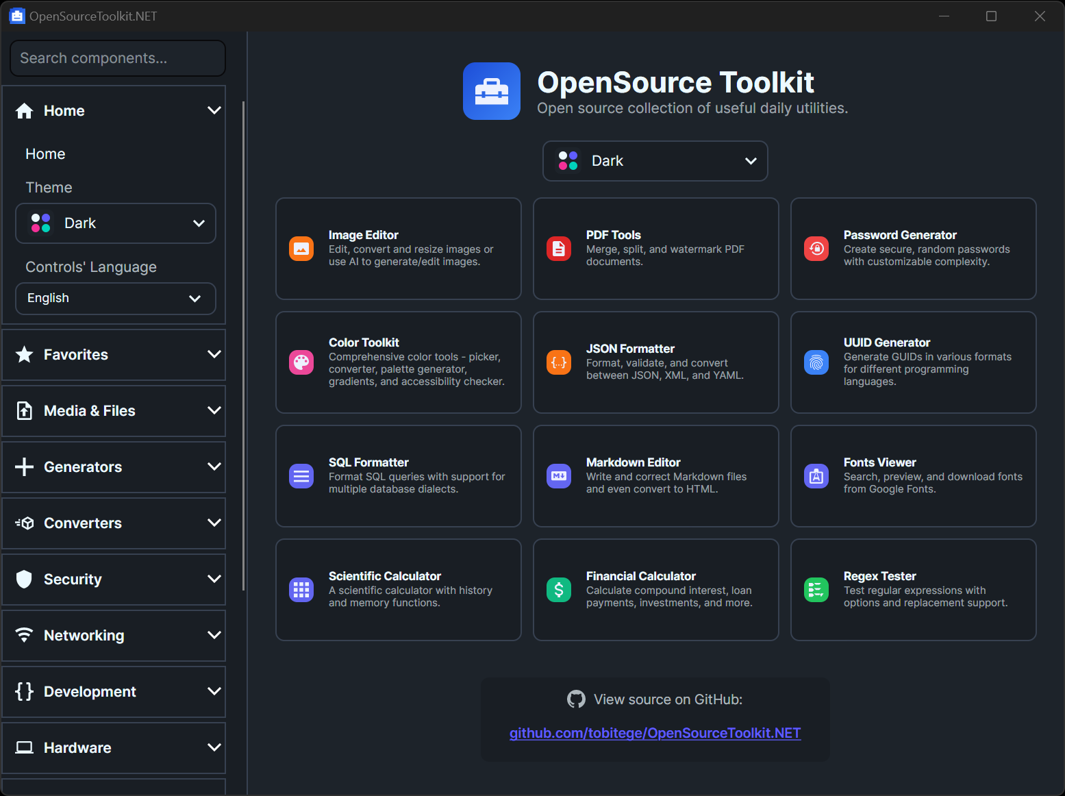 OpenSourceToolkit.NET Screenshot