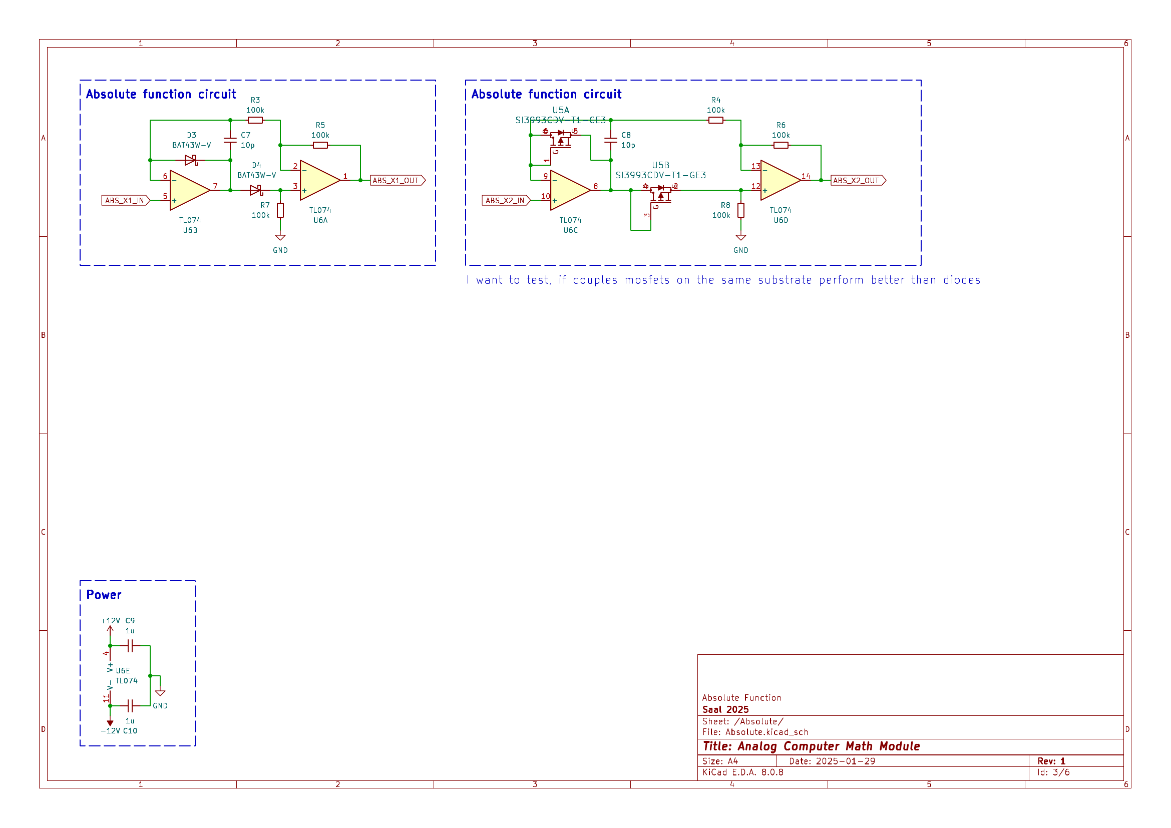 Schematic of the Absolute function circuit Schematic of the Absolute function circuit