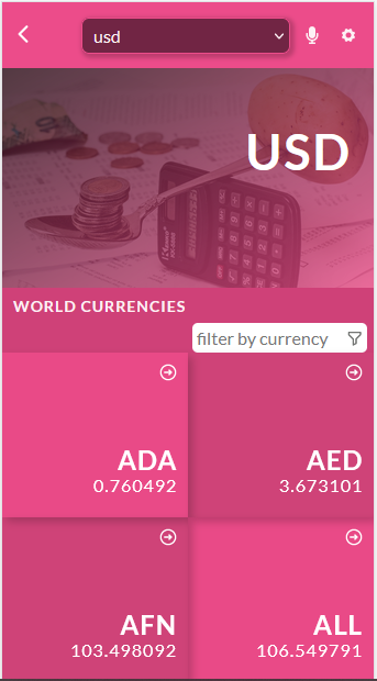 Currency Page