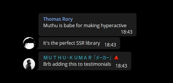 Thomas's testimonial