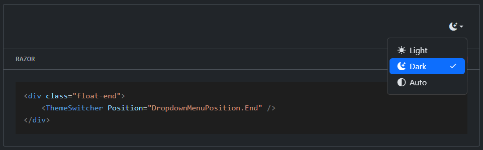Blazor Bootstrap - Theme Switcher Blazor Bootstrap - Theme Switcher