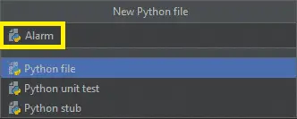 Alarm Clock Using Python File Name