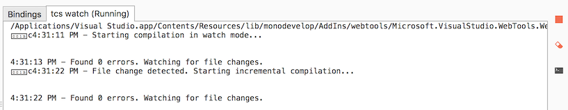 TypeScript tcs watch output TypeScript tcs watch output