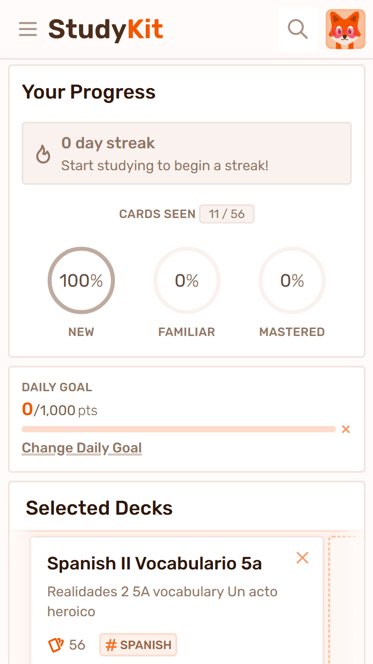 StudyKit Mobile Screenshot