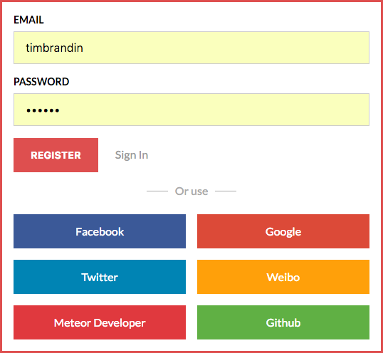React Accounts UI for Meteor 1.3 - Basic
