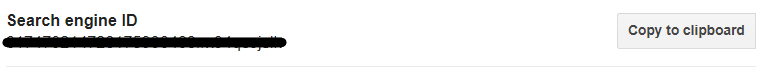 Search Engine ID in Control Panel