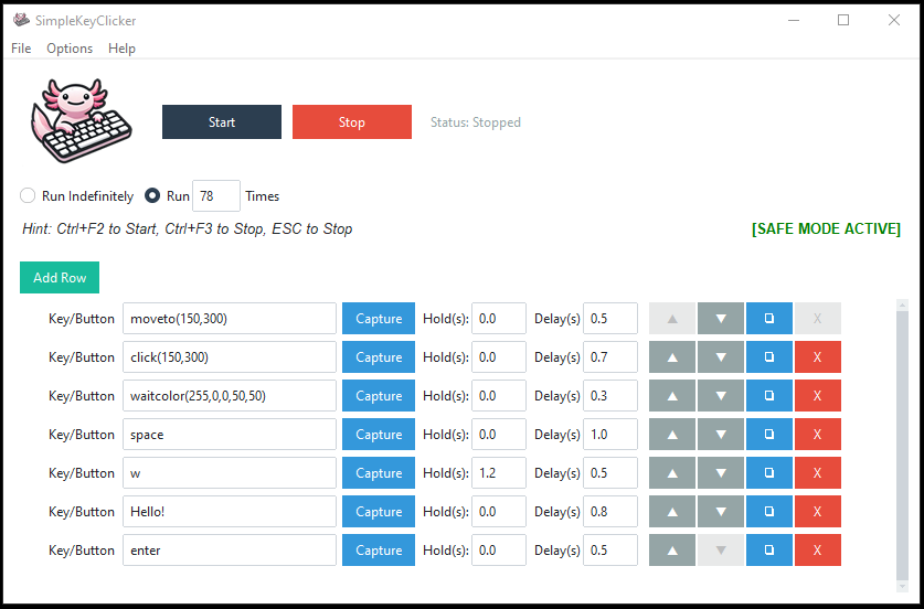 SimpleKeyClicker Screenshot