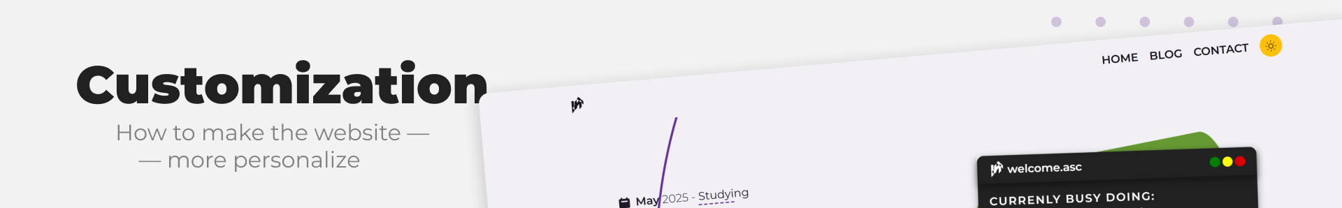 EmptyWork's Personal Website Customization