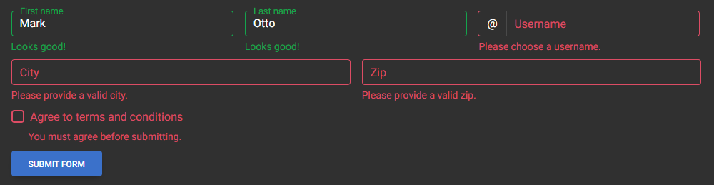 Bootstrap 5 Validation