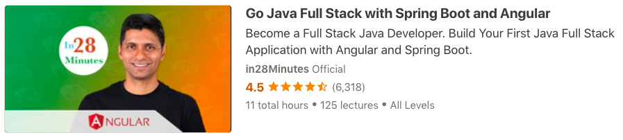 Go Full Stack with Spring Boot and Angular Image